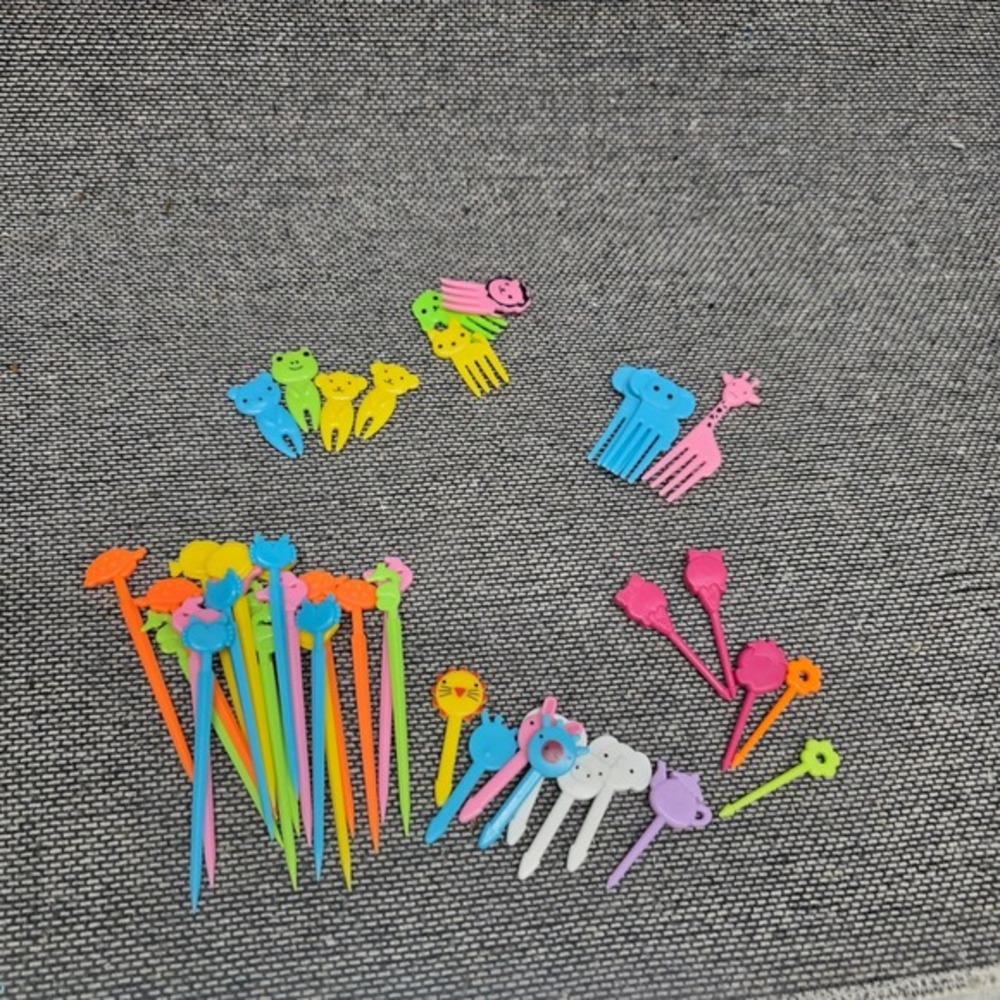 Bento Food Picks Animal Fruit Forks Multi-Color Excellent Kawaii Kids